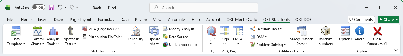 Quantum XL Statistical Tools